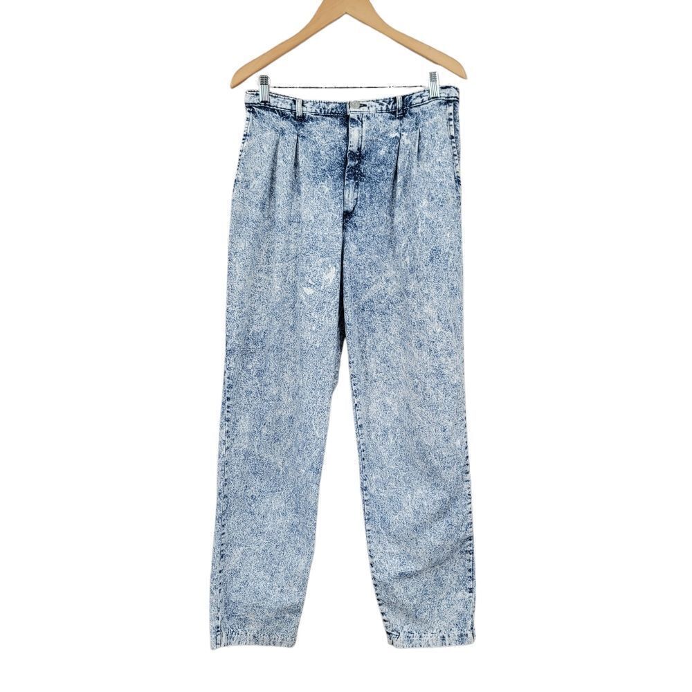 Levi's Sportswear Vintage Acid Wash Denim Jeans Pleated Mom Jeans High Rise